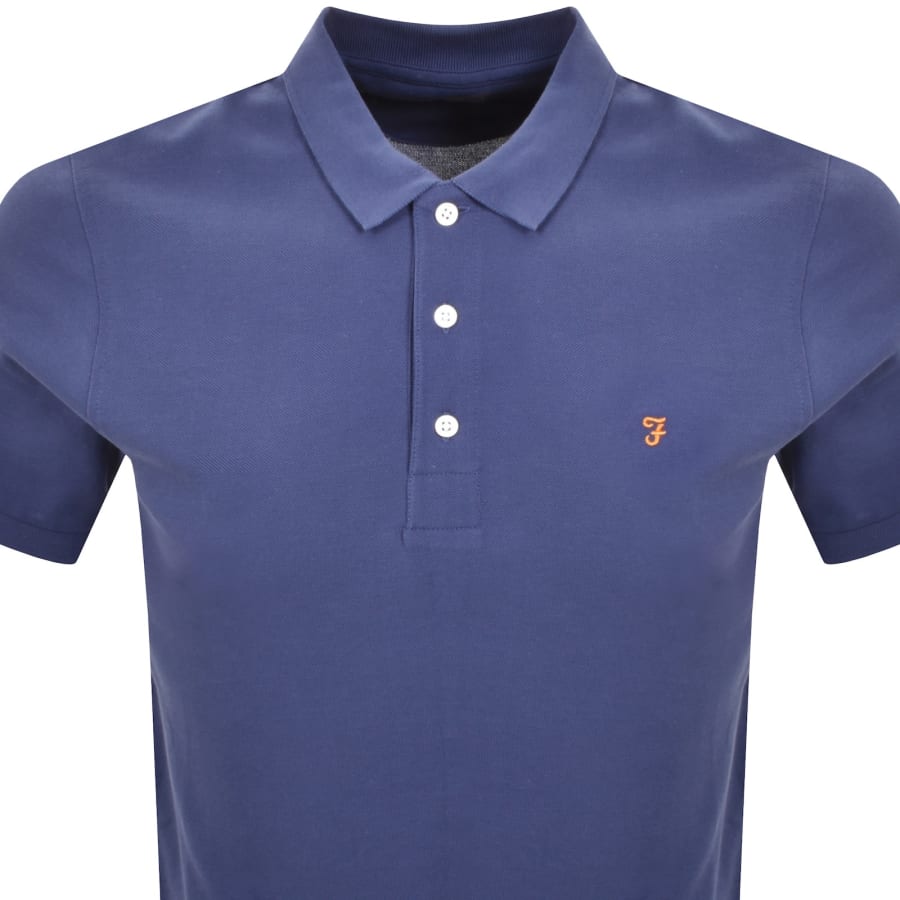 Image number 2 for Farah Blanes Polo T Shirt Sigil Blue