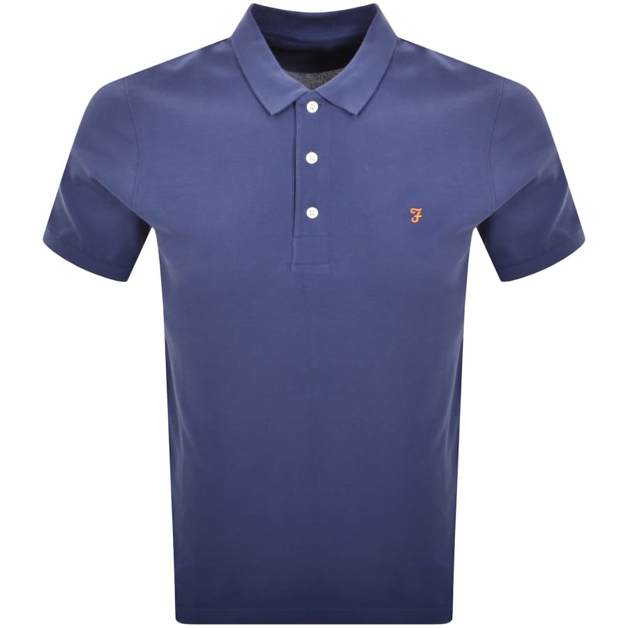 Image number 1 for Farah Blanes Polo T Shirt Sigil Blue