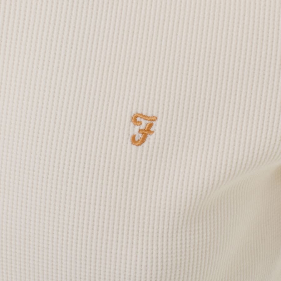 Image number 3 for Farah Forster Short Sleeved Polo T Shirt Ecru