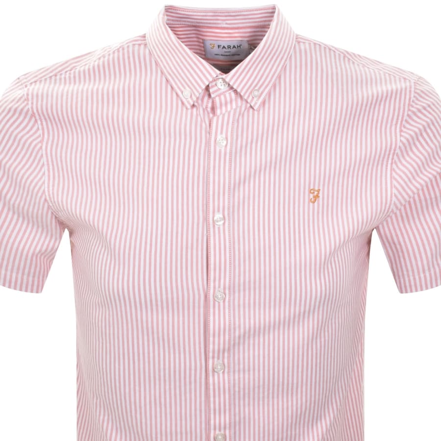 Image number 2 for Farah Brewer Short Sleeve Shirt Pink