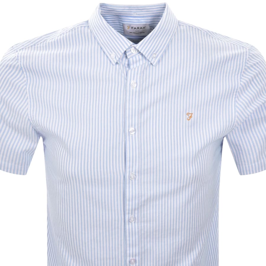 Image number 2 for Farah Brewer Short Sleeve Shirt Blue