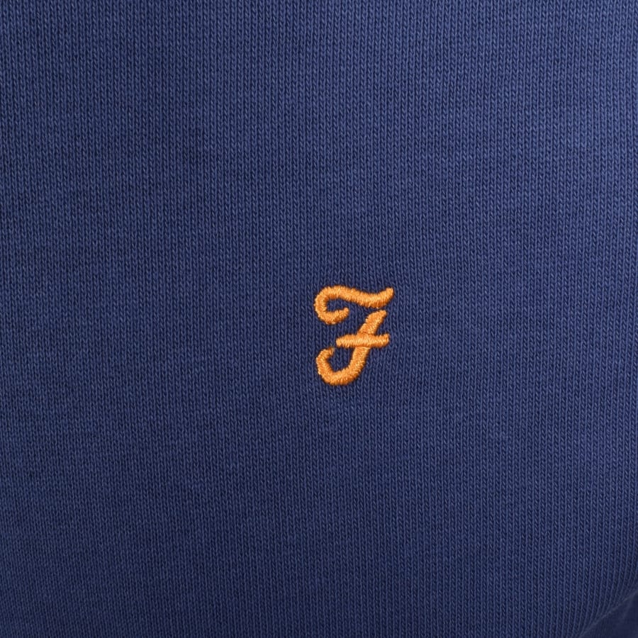 Image number 3 for Farah Tim New Crew Neck Sweatshirt Blue