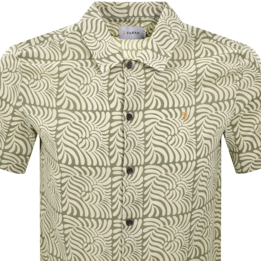 Image number 2 for Farah Brewer Short Sleeve Shirt Green