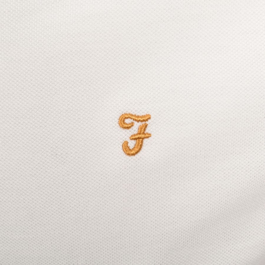 Image number 3 for Farah Netton Short Sleeved Polo T Shirt Ecru