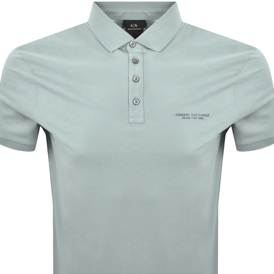 Image number 2 for Armani Exchange Polo T Shirt Lead Green
