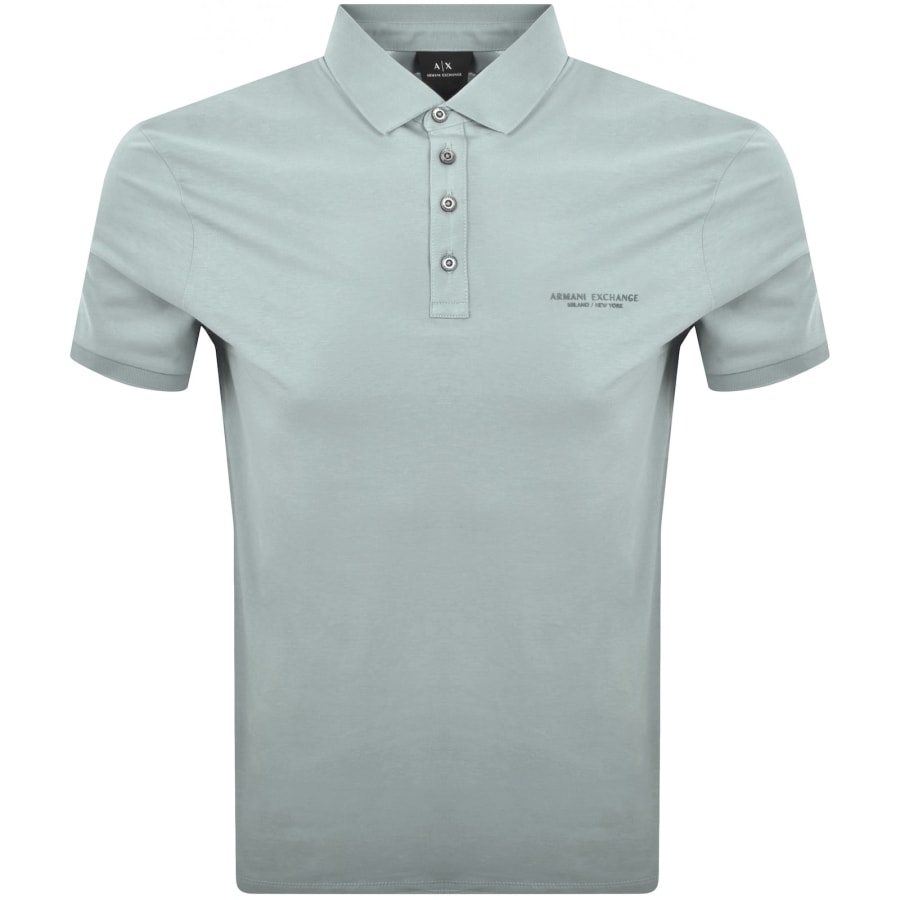 Image number 1 for Armani Exchange Polo T Shirt Lead Green