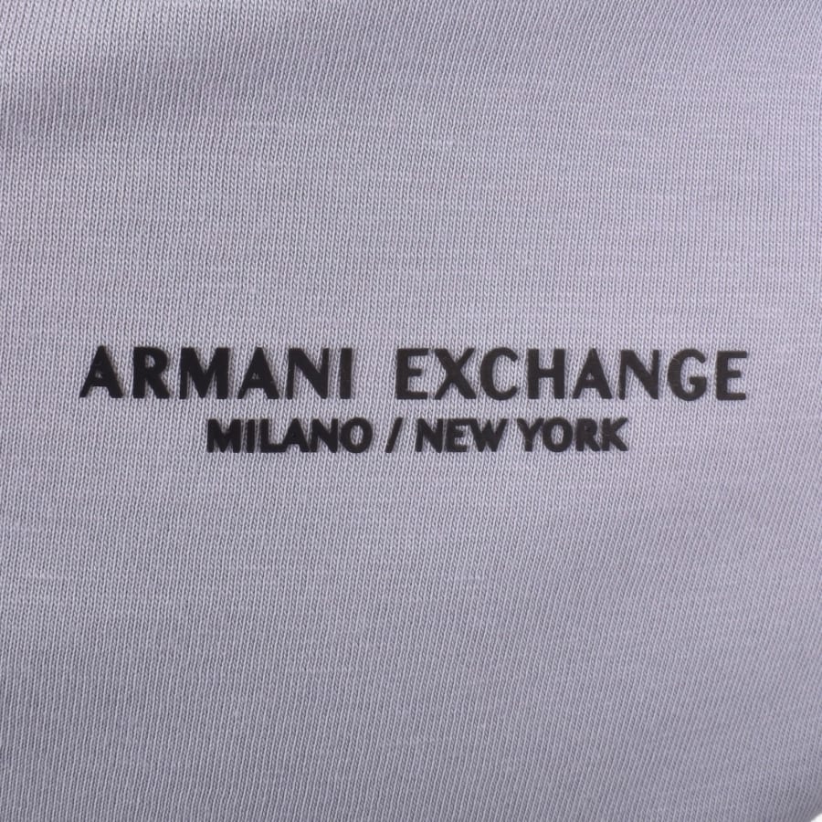 Image number 3 for Armani Exchange Polo T Shirt Lilac Grey