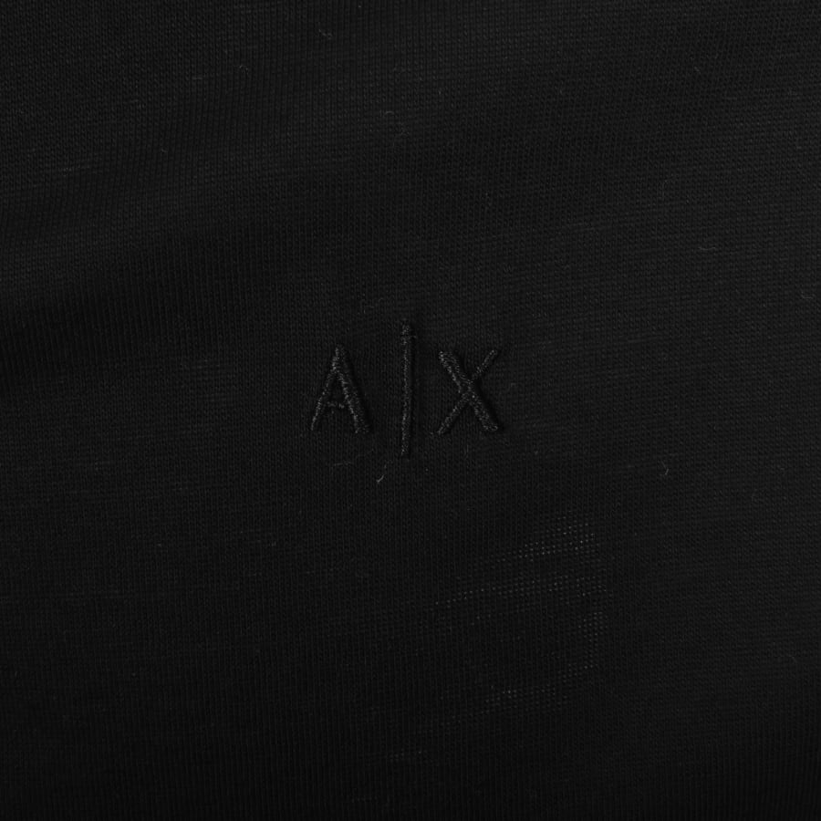 Image number 3 for Armani Exchange Tipped Polo T Shirt Black
