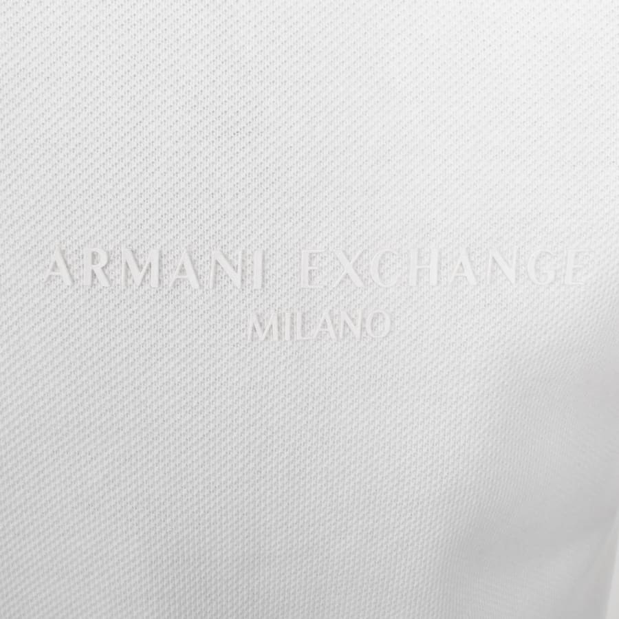 Image number 3 for Armani Exchange Tipped Polo T Shirt Off White