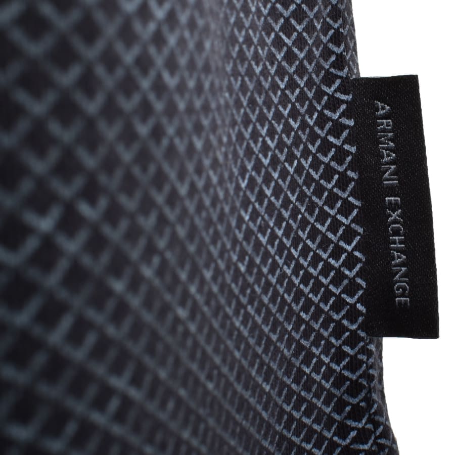 Image number 3 for Armani Exchange Patterned Polo T Shirt Navy