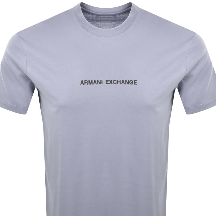 Image number 2 for Armani Exchange Logo T Shirt Lilac