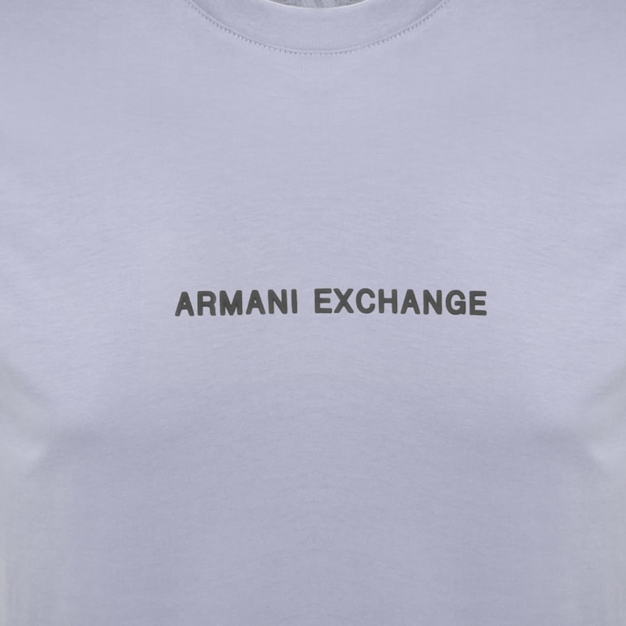 Image number 3 for Armani Exchange Logo T Shirt Lilac