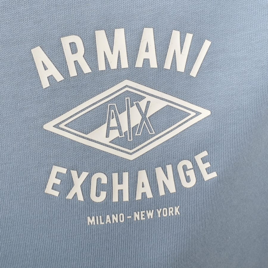 Image number 3 for Armani Exchange Crew Neck Logo T Shirt Blue