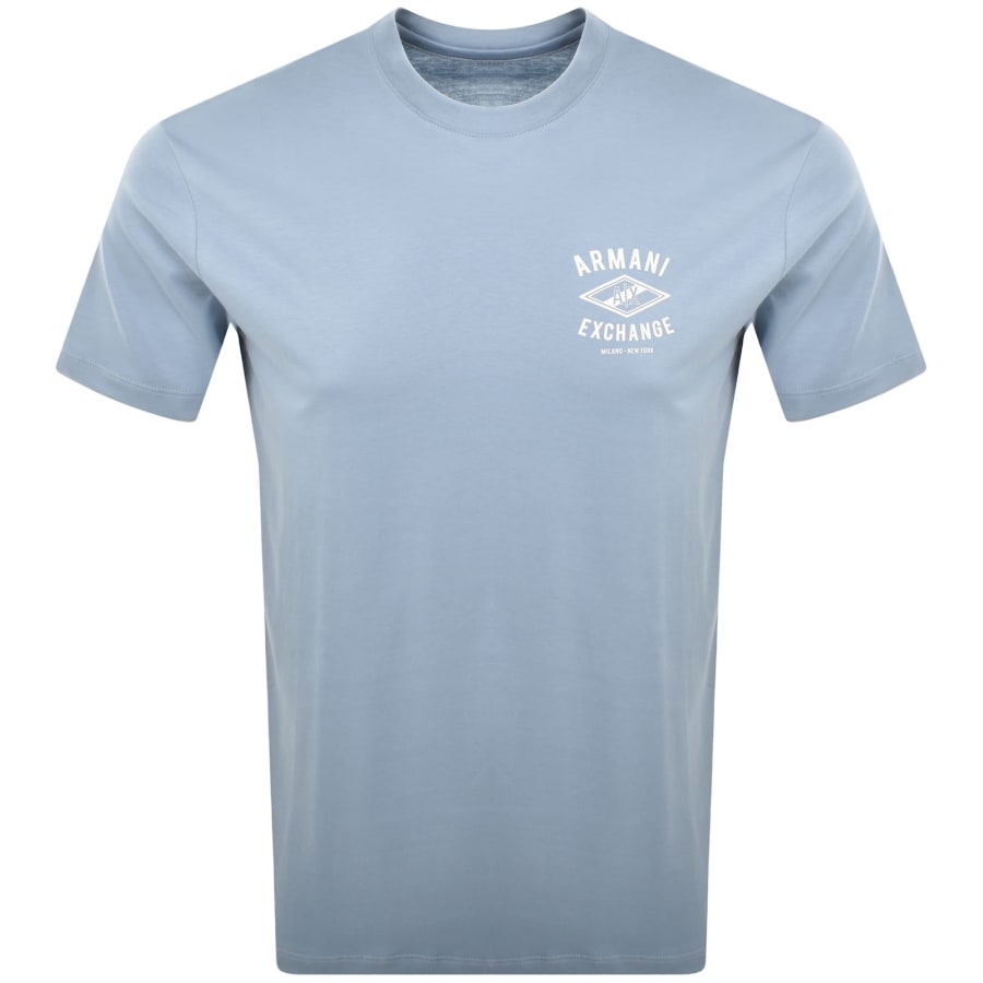Image number 1 for Armani Exchange Crew Neck Logo T Shirt Blue