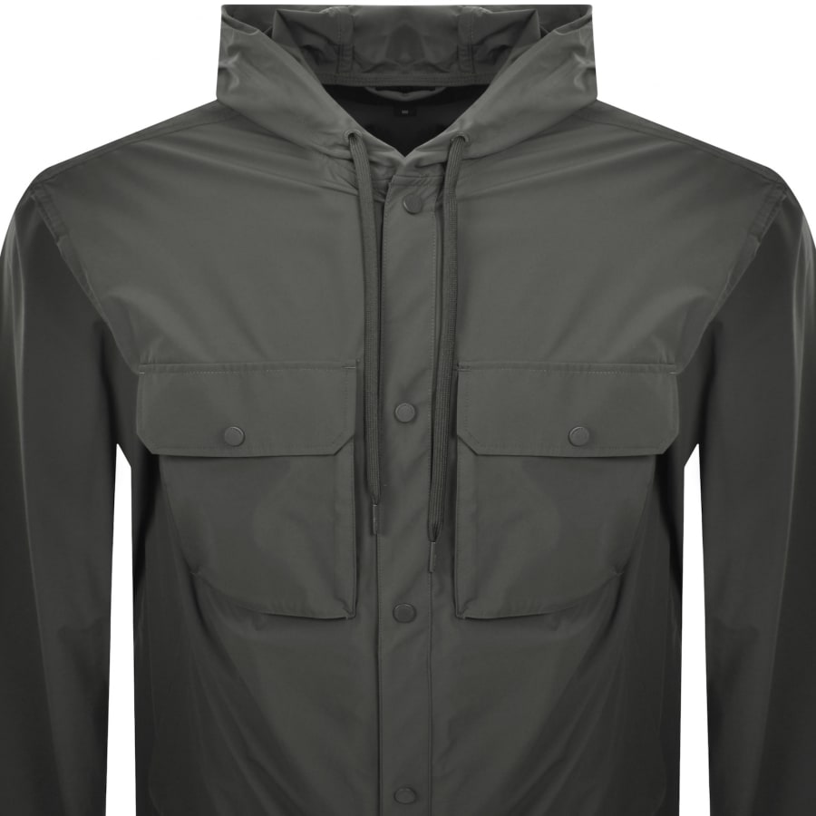 Image number 2 for Armani Exchange Hooded Jacket Black Ink Green