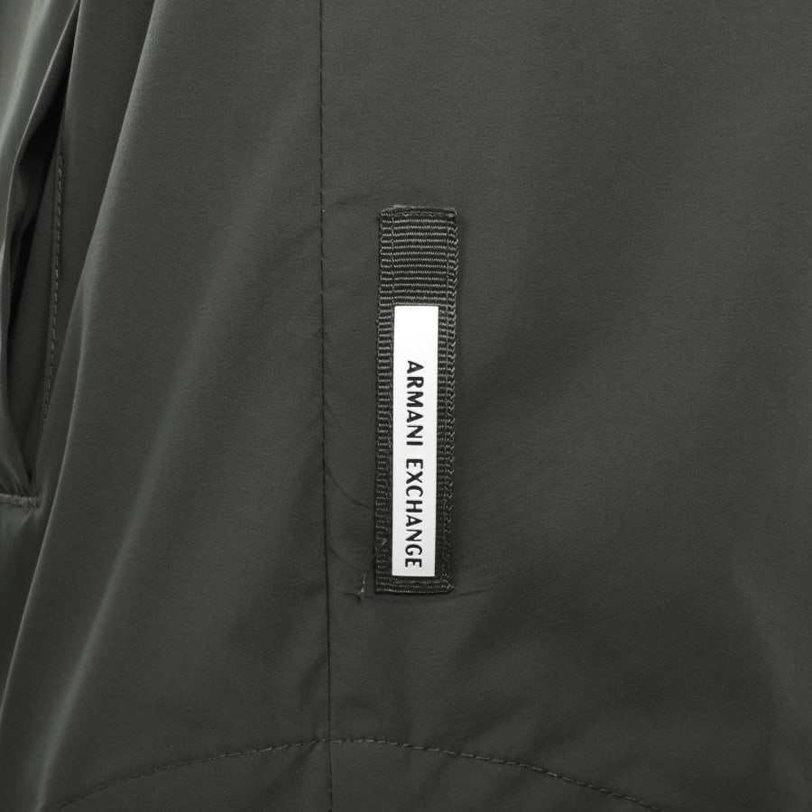 Image number 3 for Armani Exchange Hooded Jacket Black Ink Green