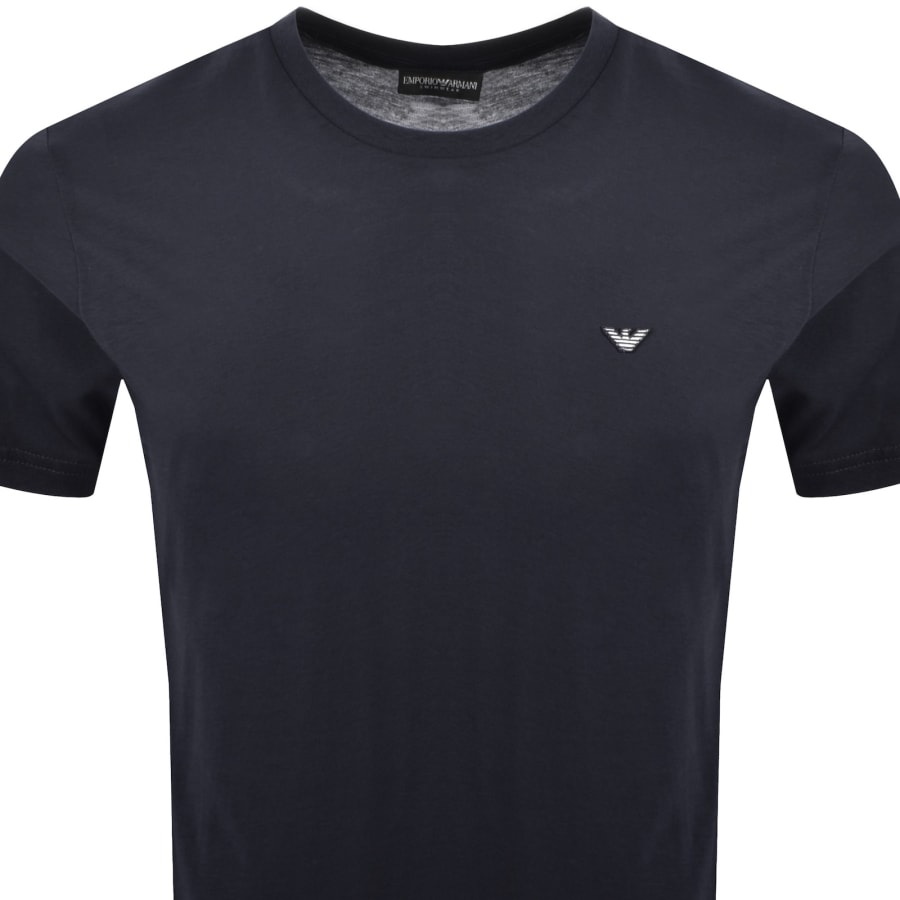 Image number 2 for Emporio Armani Beachwear Crew Neck T Shirt Navy