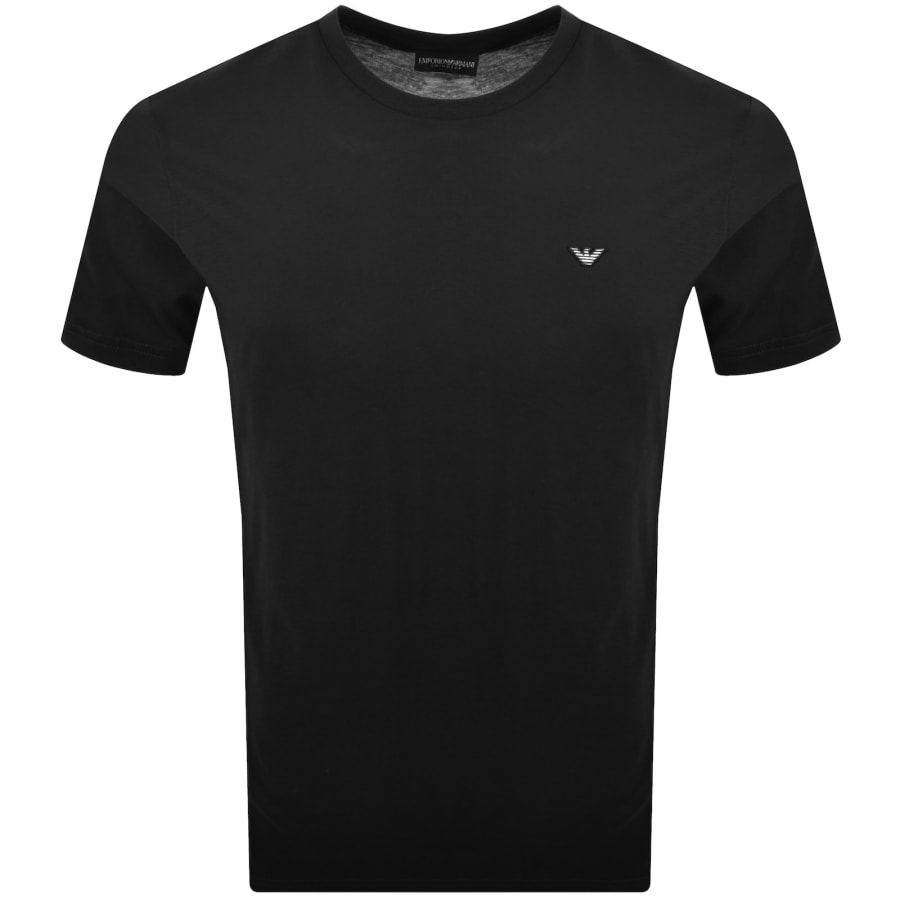 Image number 1 for Emporio Armani Beachwear Crew Neck T Shirt Black