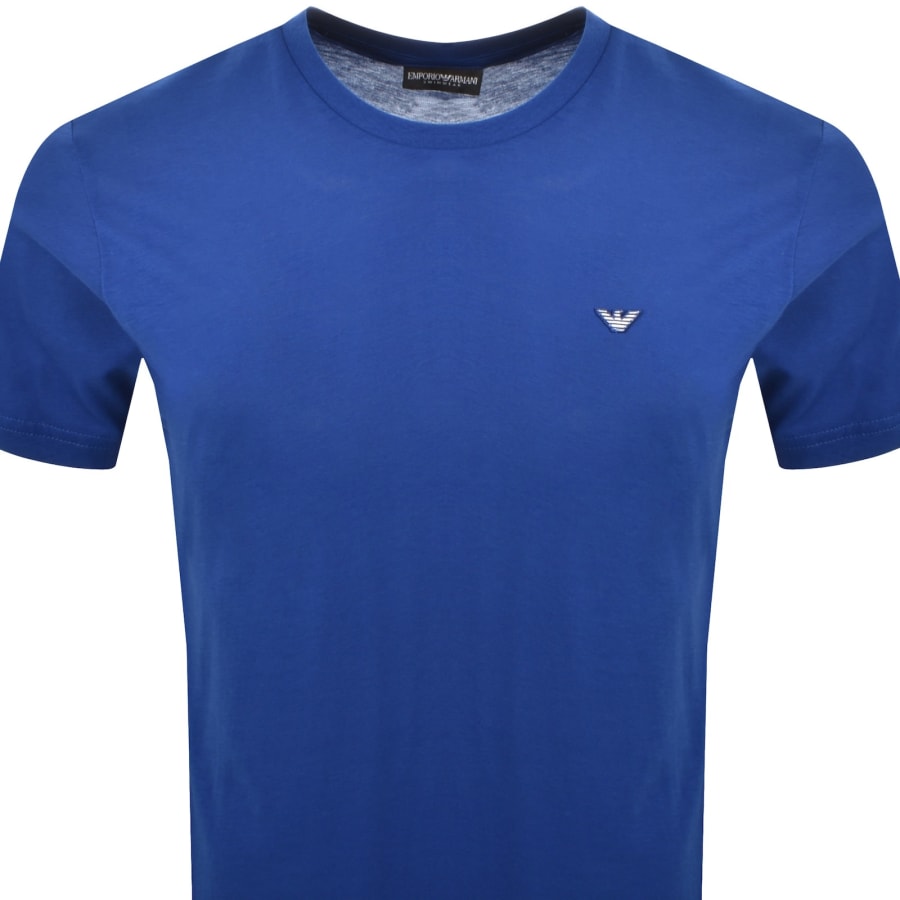 Image number 2 for Emporio Armani Beachwear Crew Neck T Shirt Blue