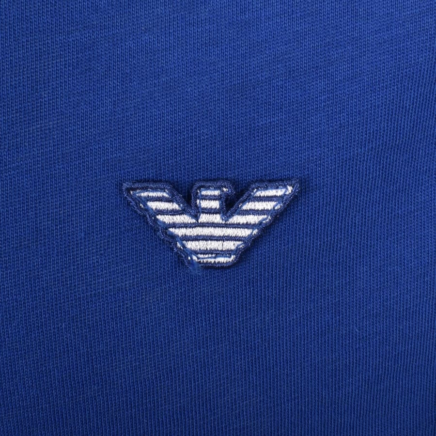 Image number 3 for Emporio Armani Beachwear Crew Neck T Shirt Blue