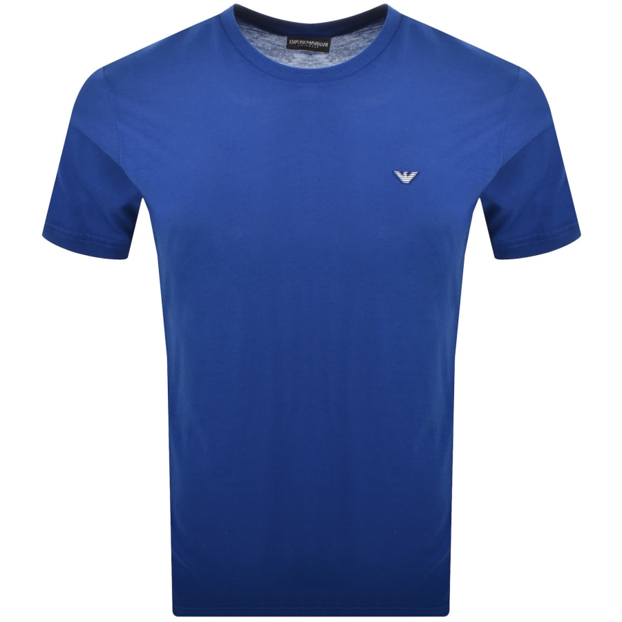 Image number 1 for Emporio Armani Beachwear Crew Neck T Shirt Blue