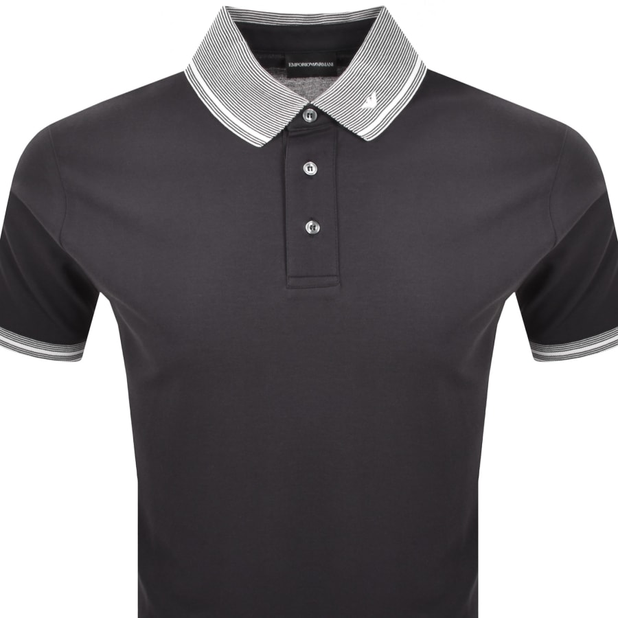 Image number 2 for Emporio Armani Short Sleeved Polo T Shirt Black