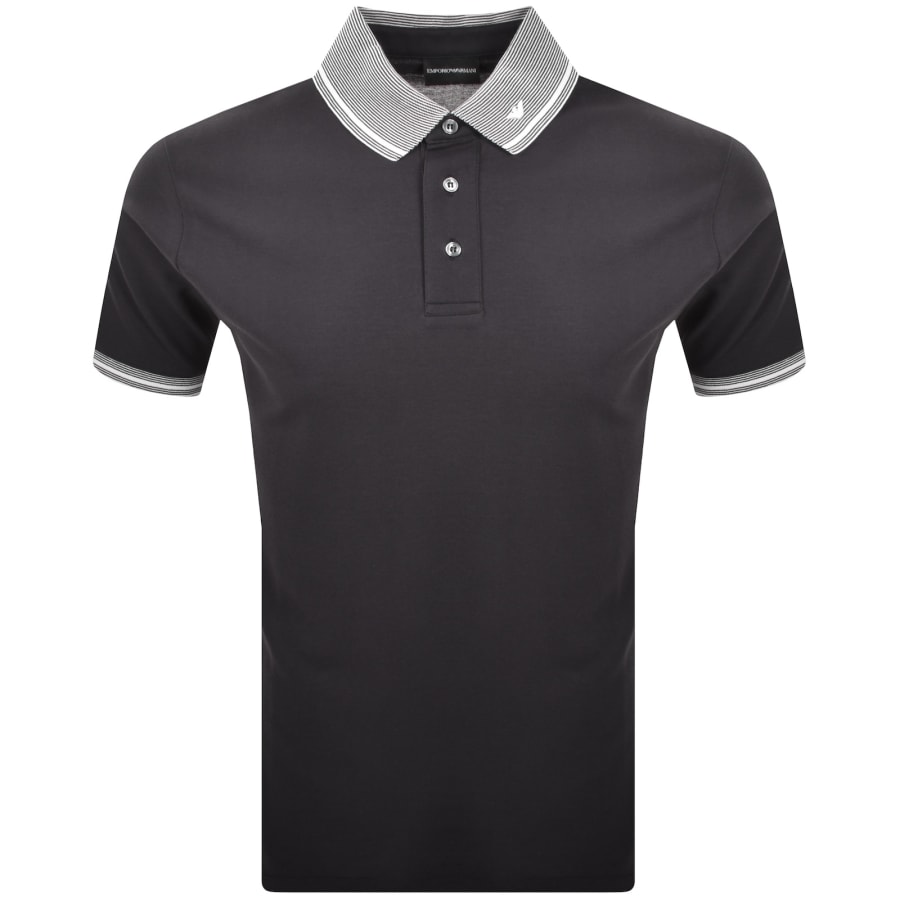Image number 1 for Emporio Armani Short Sleeved Polo T Shirt Black