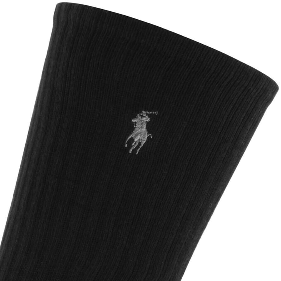 Image number 3 for Ralph Lauren 6 Pack Crew Socks Black