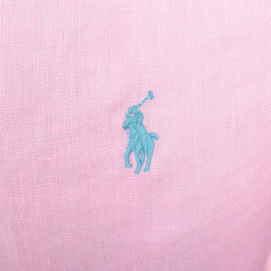 Image number 3 for Ralph Lauren Linen Long Sleeve Shirt Pink