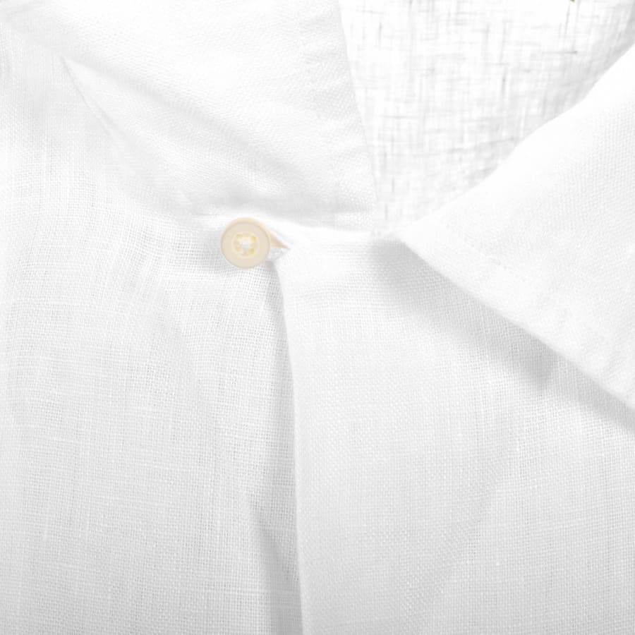 Image number 4 for Ralph Lauren Linen Short Sleeve Shirt White