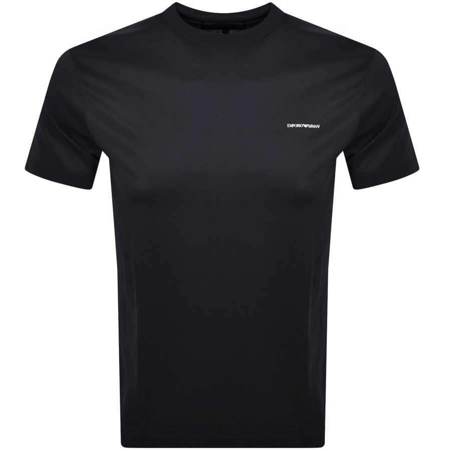 Image number 1 for Emporio Armani Short Sleeved Logo T Shirt Navy