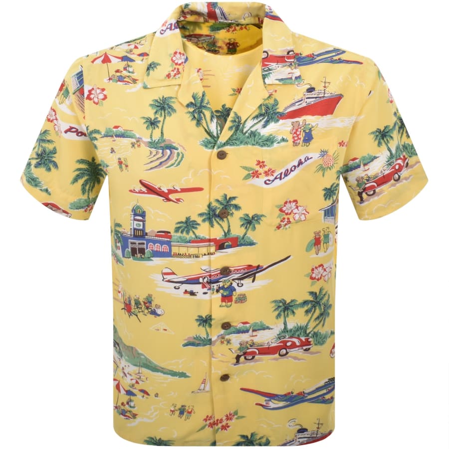 Image number 1 for Ralph Lauren Short Sleeve Shirt Yellow