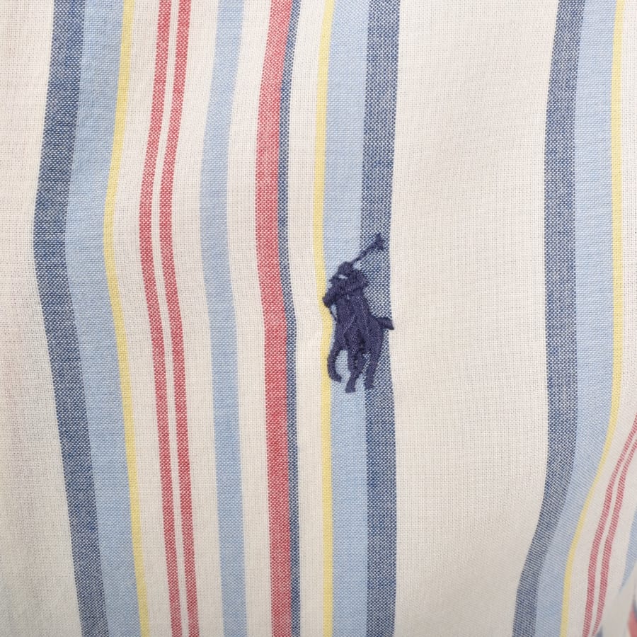 Image number 3 for Ralph Lauren Striped Short Sleeve Shirt Cream