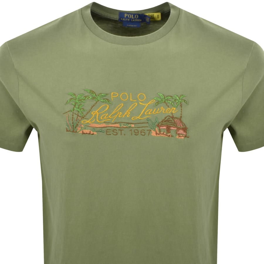 Image number 2 for Ralph Lauren Embroidered T Shirt Green