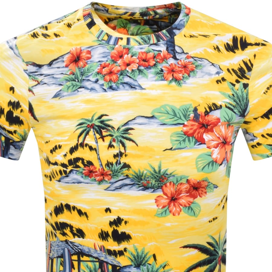 Image number 2 for Ralph Lauren Surf Shack Scenic T Shirt Yellow