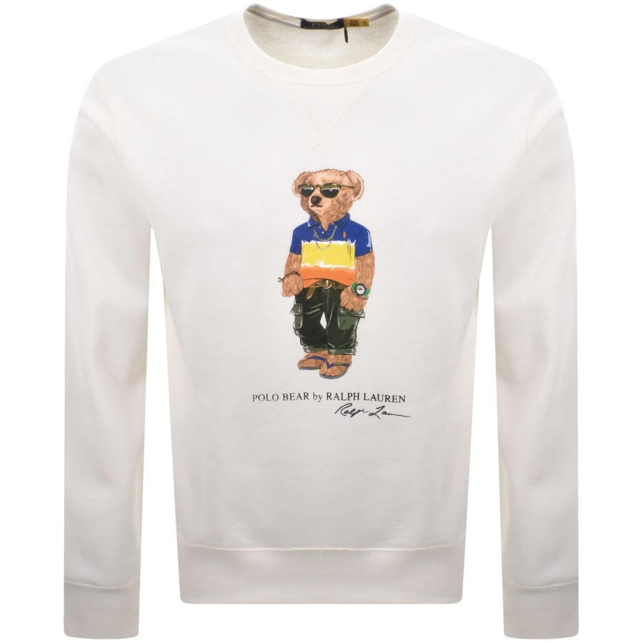 Image number 1 for Ralph Lauren Bear Sweatshirt White