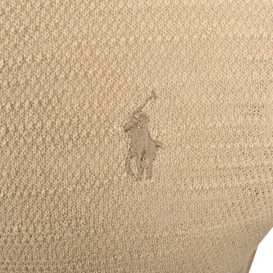 Image number 3 for Ralph Lauren Long Sleeved Knit Polo Beige