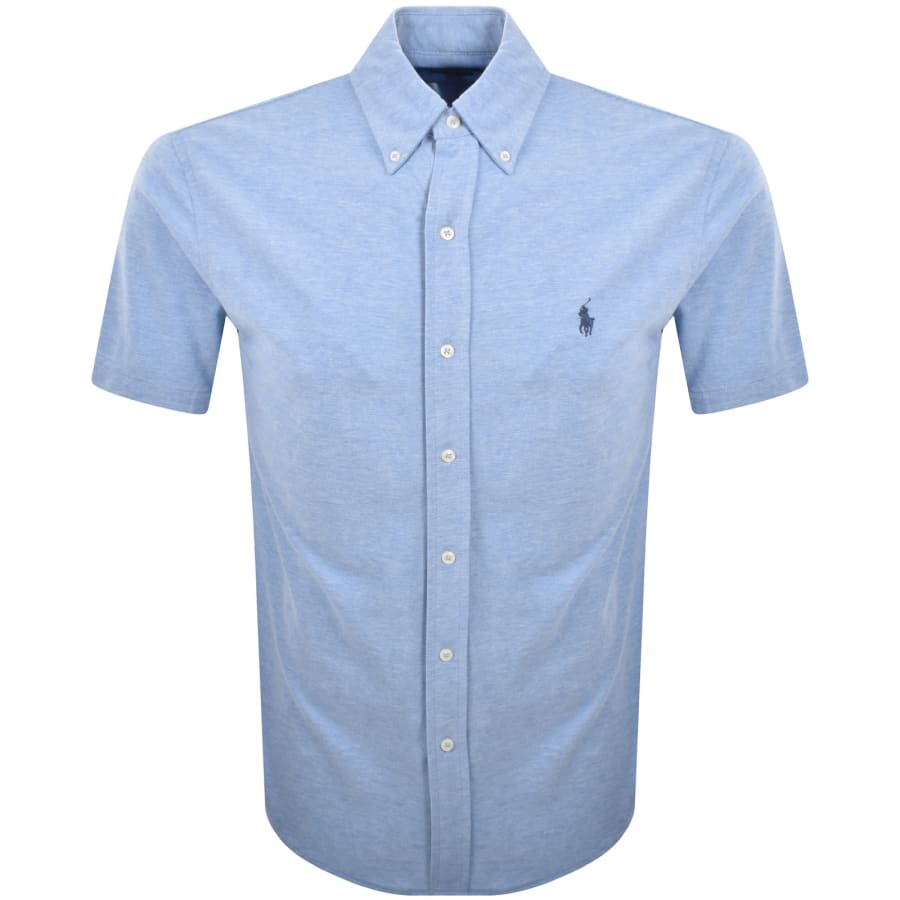 Image number 1 for Ralph Lauren Short Sleeve Knit Shirt Blue
