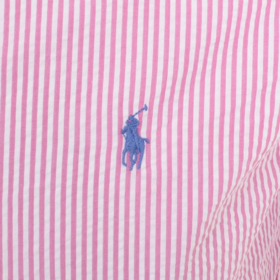Image number 3 for Ralph Lauren Stripe Short Sleeve Shirt Pink
