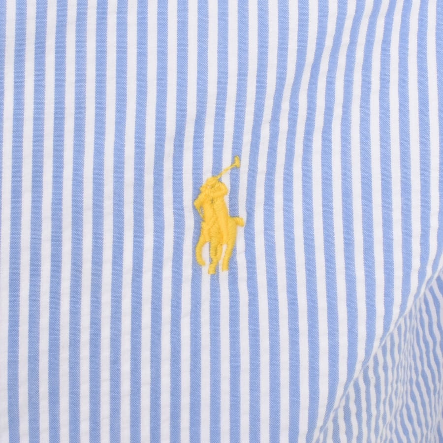 Image number 3 for Ralph Lauren Stripe Short Sleeve Shirt Blue