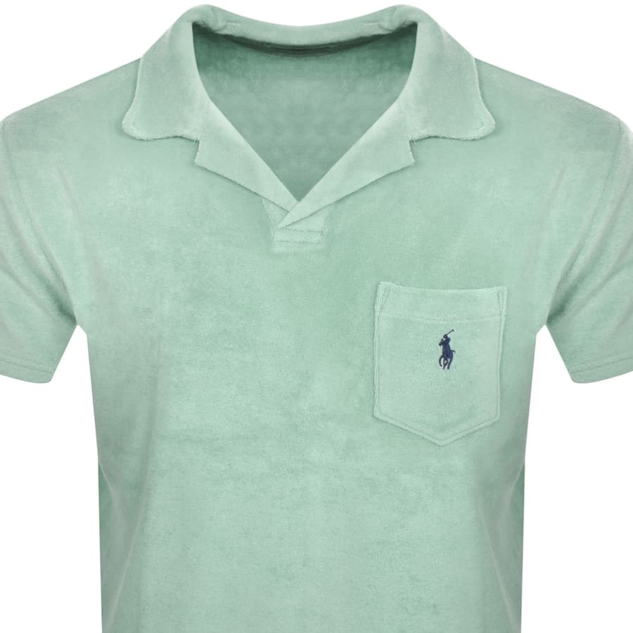 Image number 2 for Ralph Lauren Towelling Polo T Shirt Green