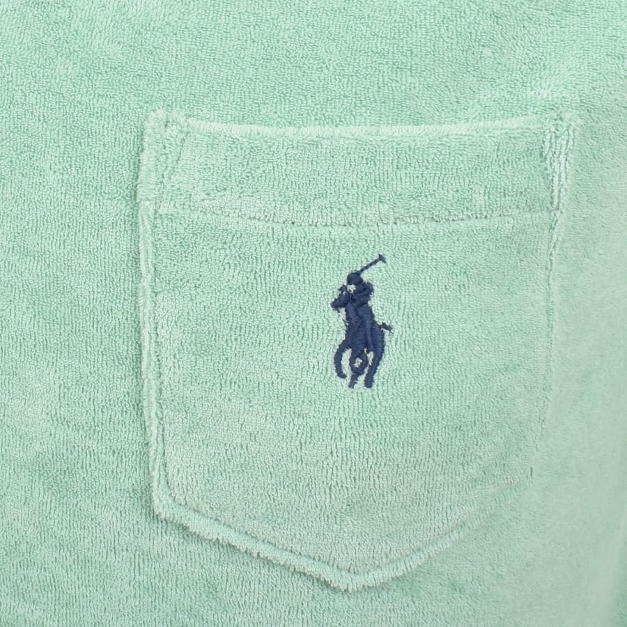 Image number 3 for Ralph Lauren Towelling Polo T Shirt Green