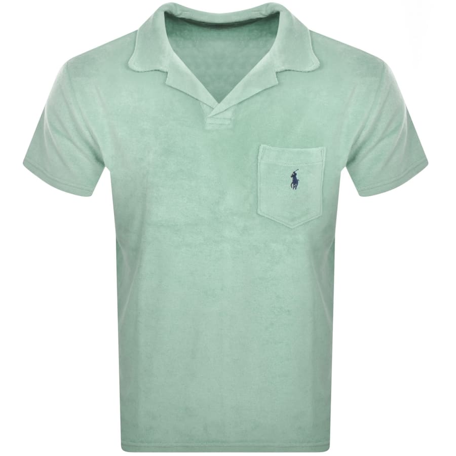 Image number 1 for Ralph Lauren Towelling Polo T Shirt Green