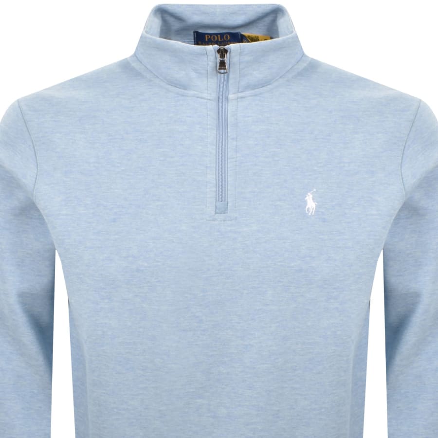 Image number 2 for Ralph Lauren Quarter Zip Sweatshirt Blue