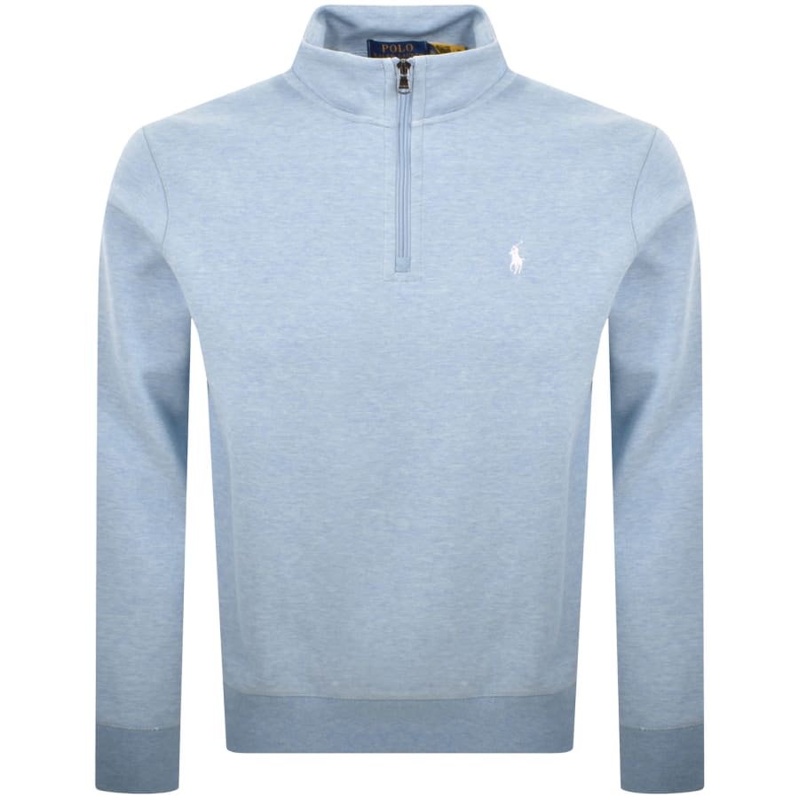 Image number 1 for Ralph Lauren Quarter Zip Sweatshirt Blue