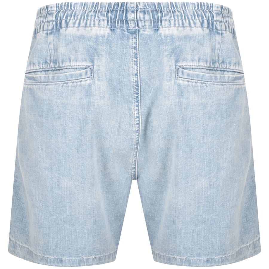 Image number 2 for Ralph Lauren Jersey Denim Shorts Blue