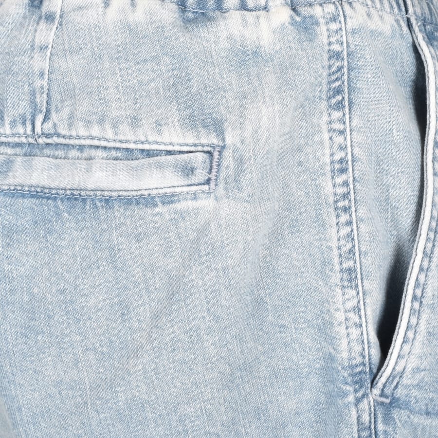 Image number 4 for Ralph Lauren Jersey Denim Shorts Blue