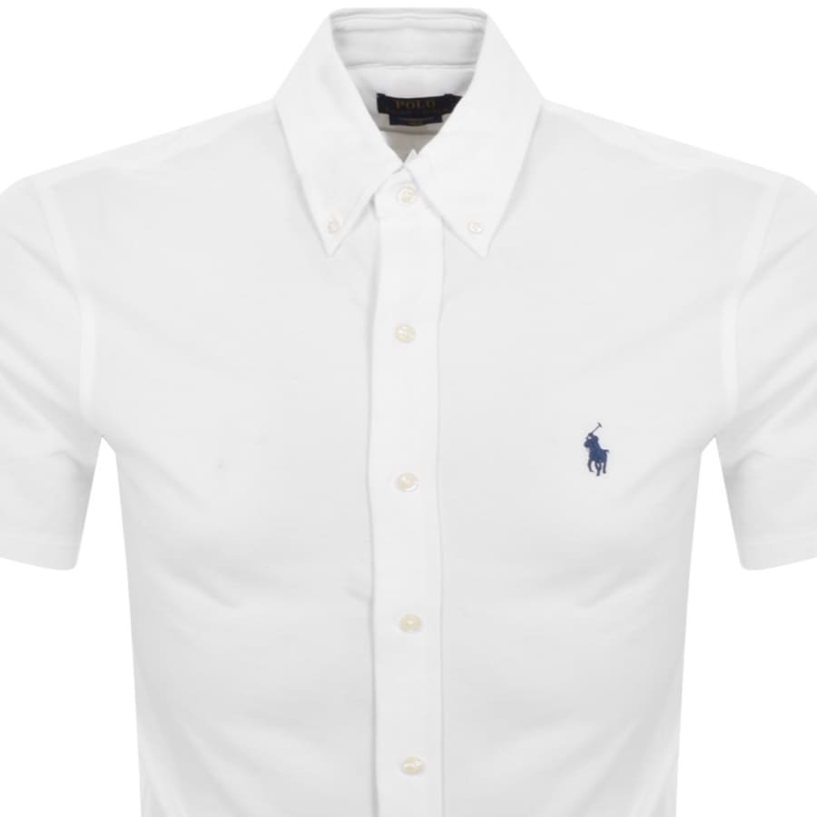 Image number 2 for Ralph Lauren Featherweight Mesh Shirt White