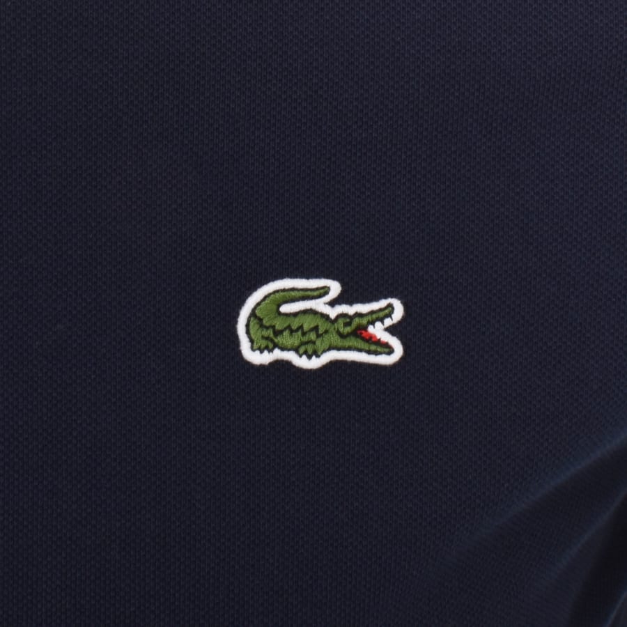Image number 3 for Lacoste Taped Logo Polo T Shirt Navy