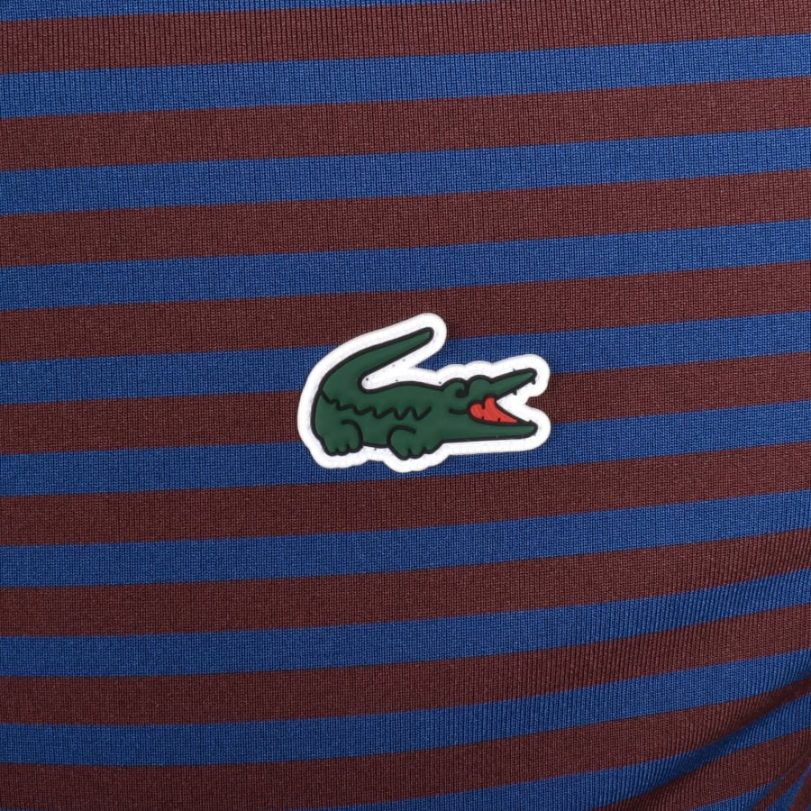 Image number 3 for Lacoste Sport Striped Polo T Shirt Blue